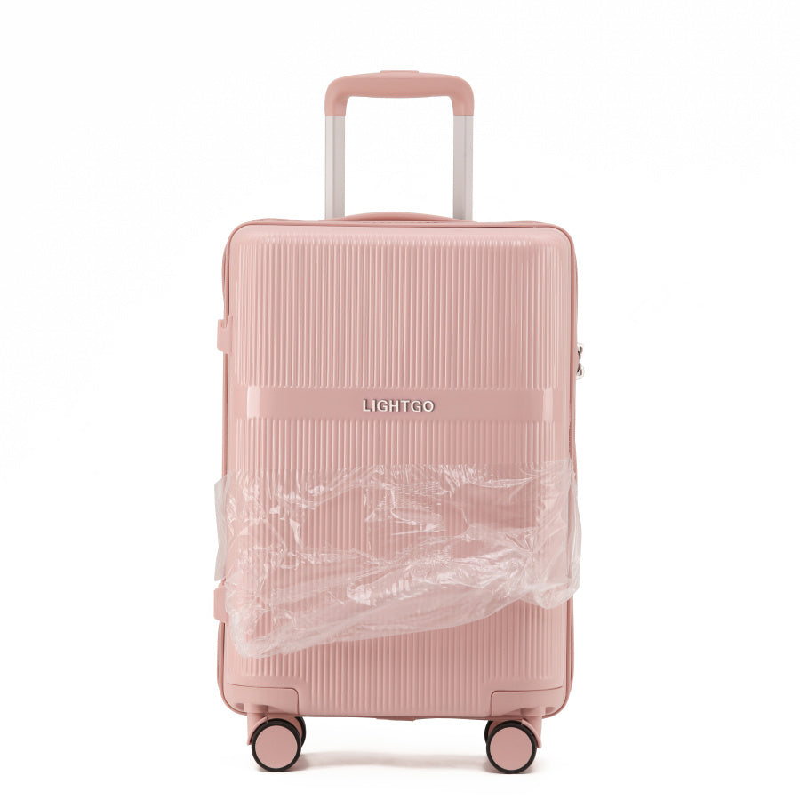 LightGo 7624 Suitcase luggage check in size carry-on size with TSA Lock travel case YKK zipper power bank pocket
