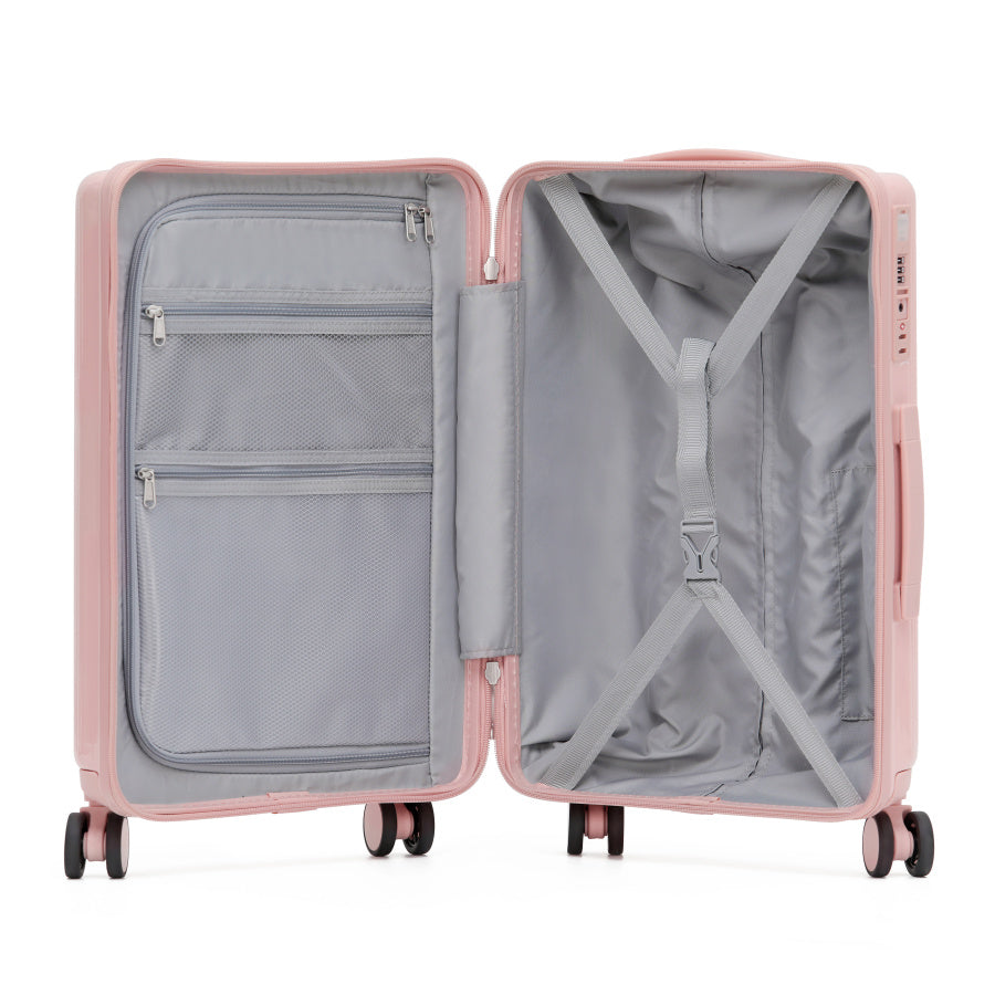 LightGo 7624 Suitcase luggage check in size carry-on size with TSA Lock travel case YKK zipper power bank pocket