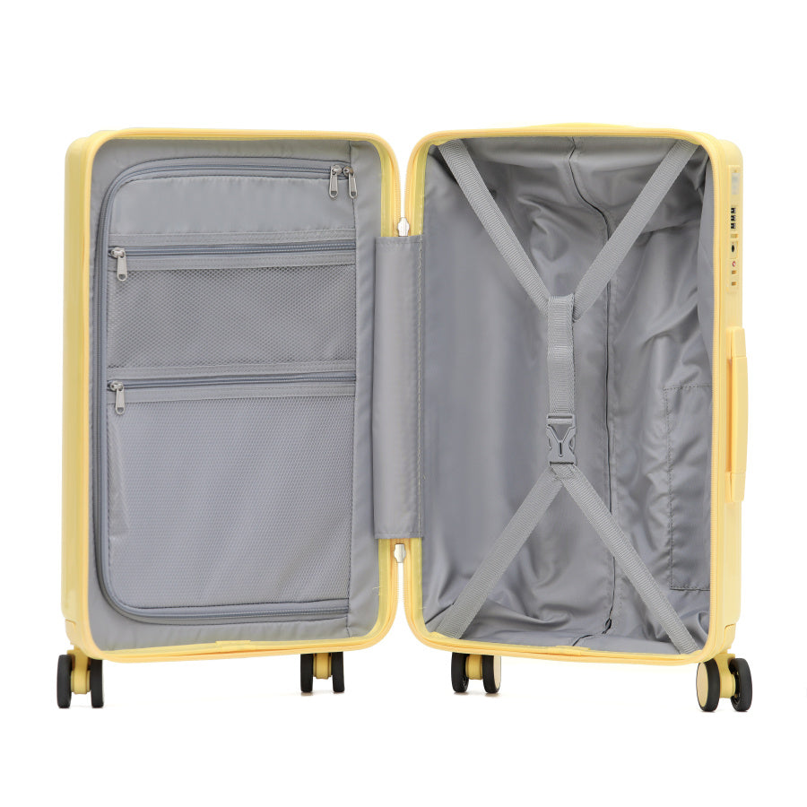 LightGo 7624 Suitcase luggage check in size carry-on size with TSA Lock travel case YKK zipper power bank pocket