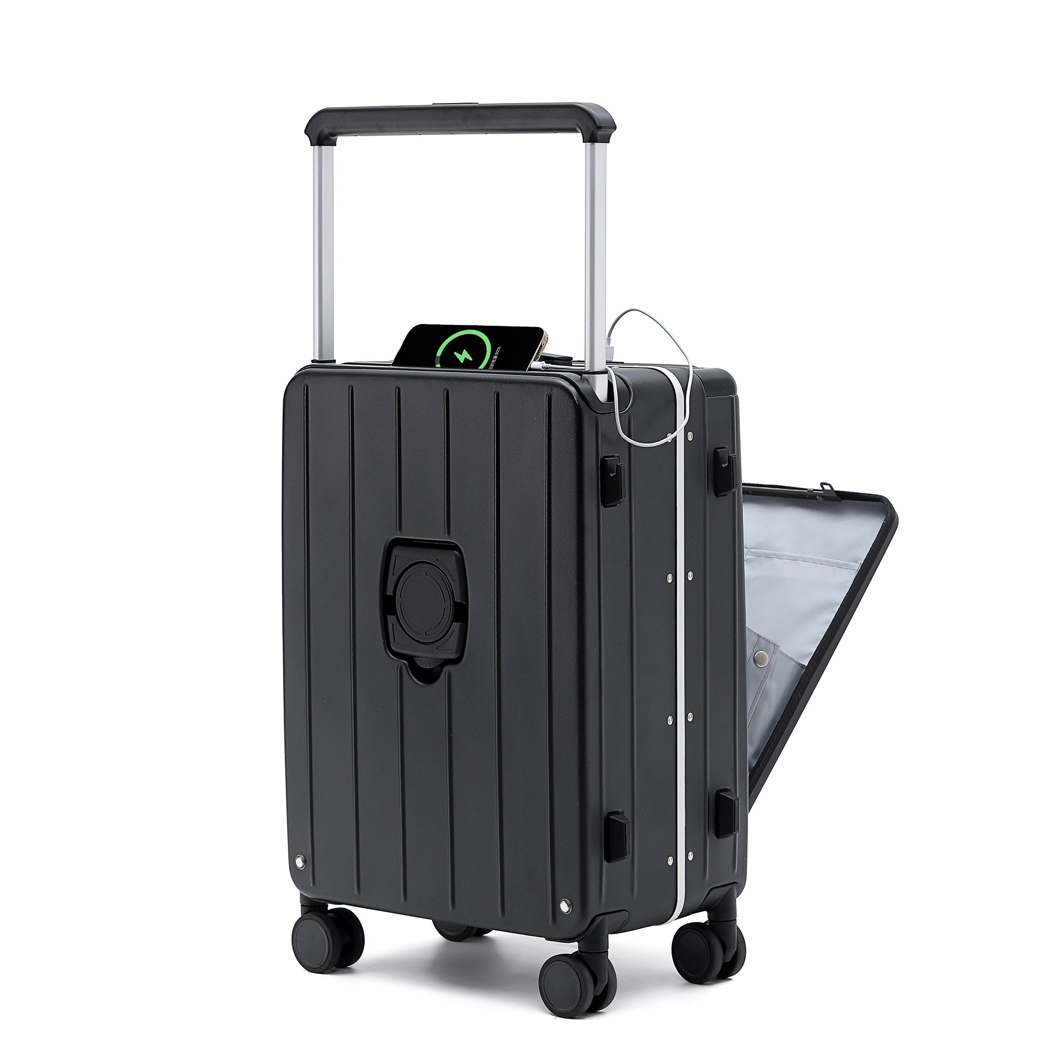7635 large capacity front opening luggage compartment