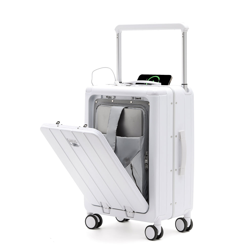 LightGo 7635 New large-capacity suitcase for women with side open luggage with a front opening Suitcase for men