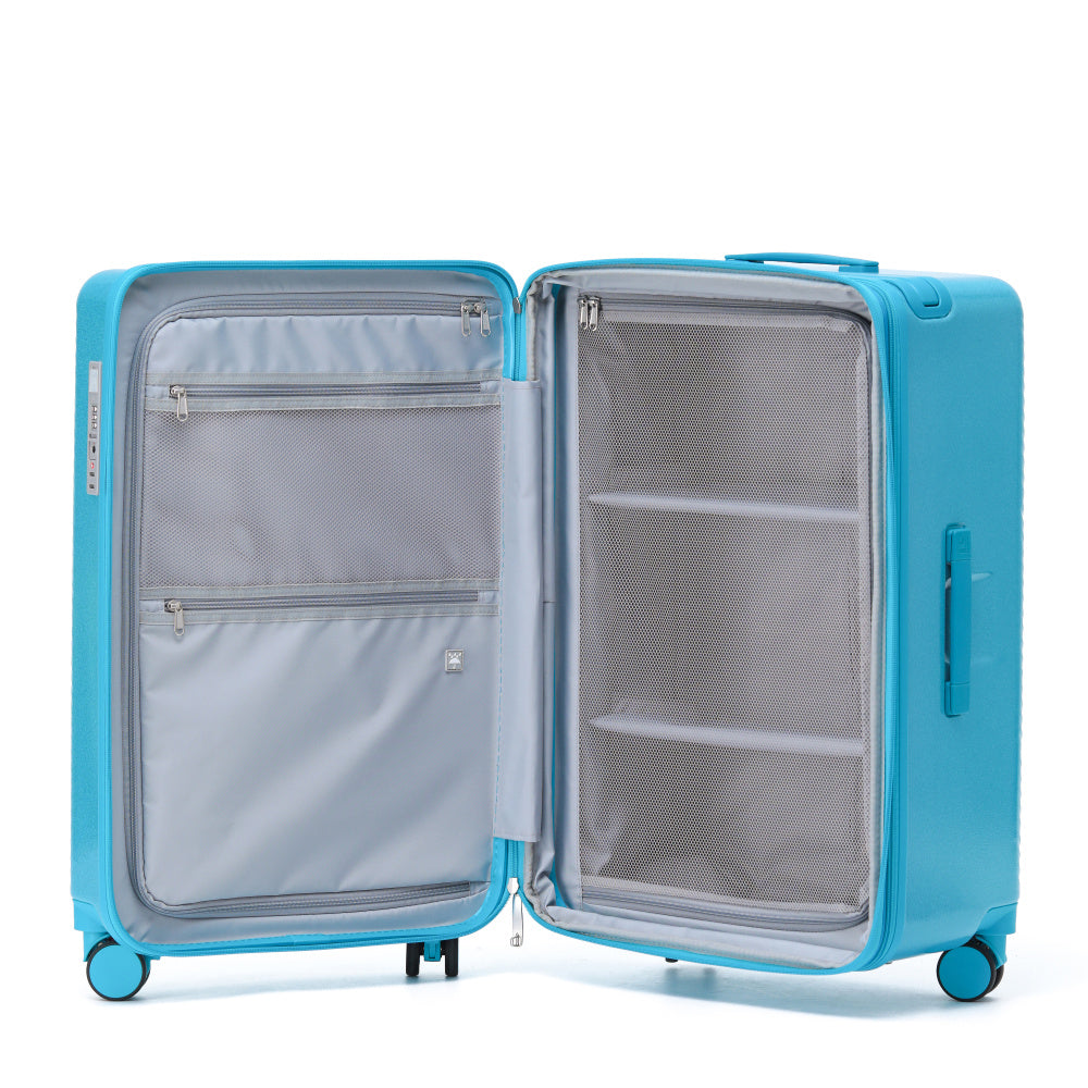 LightGo 7655 PC Suitcase check in luggage with TSA travel case multiple color options large capacity