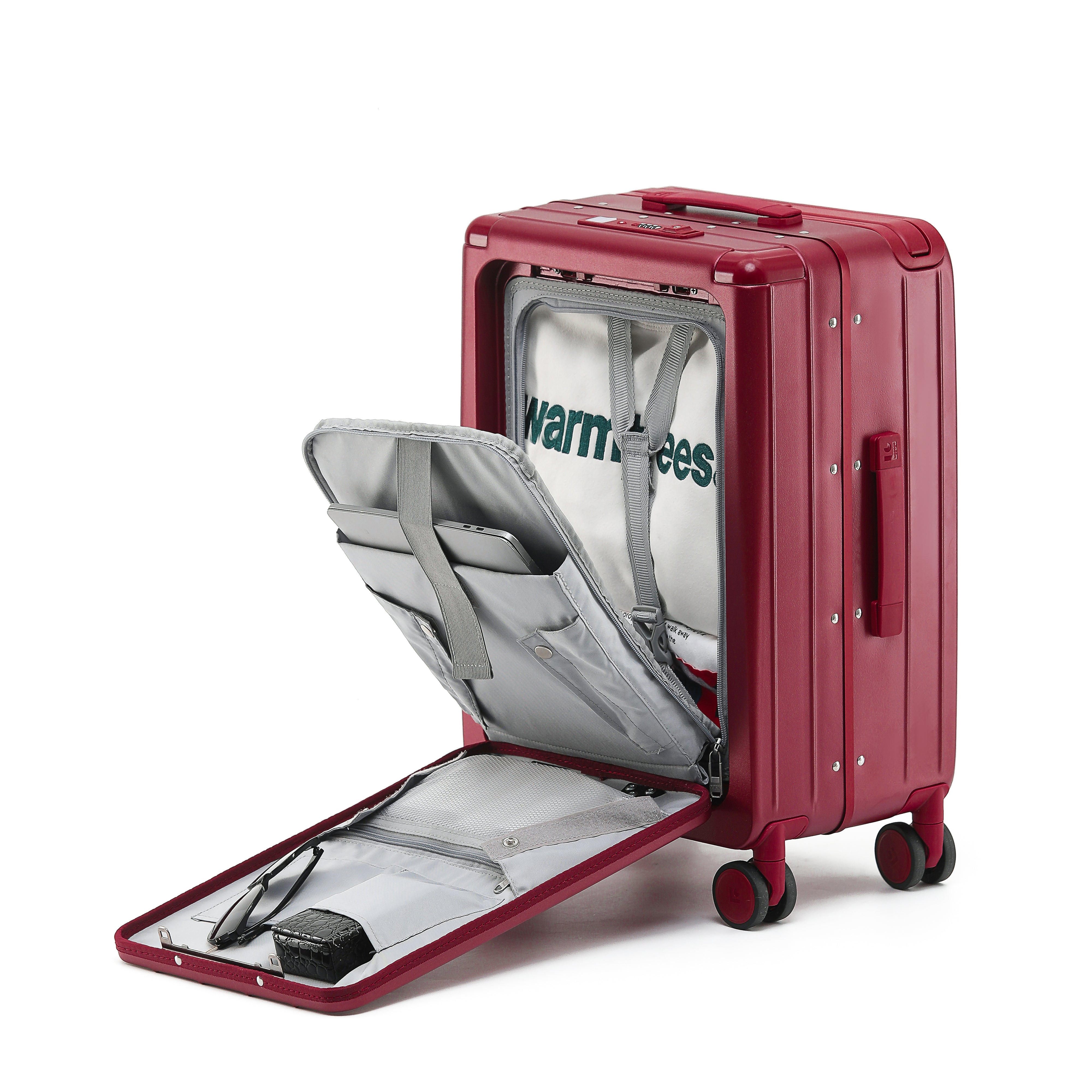 LightGo 7635 New large-capacity suitcase for women with side open luggage with a front opening Suitcase for men