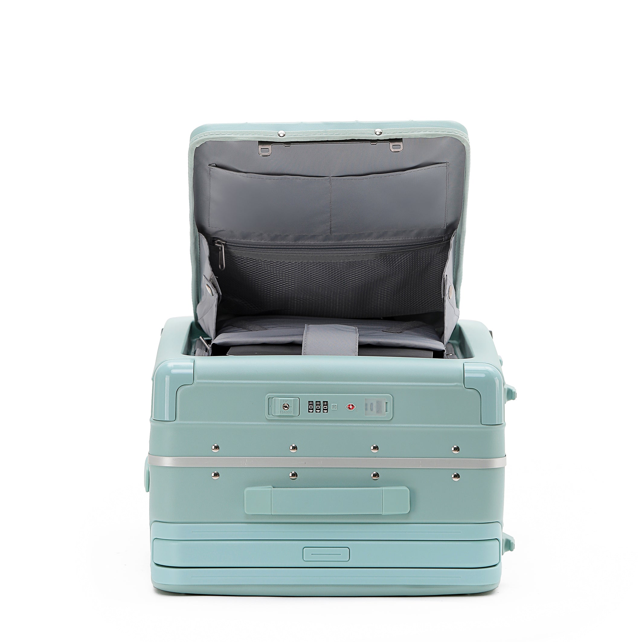 7635 large capacity front opening luggage compartment